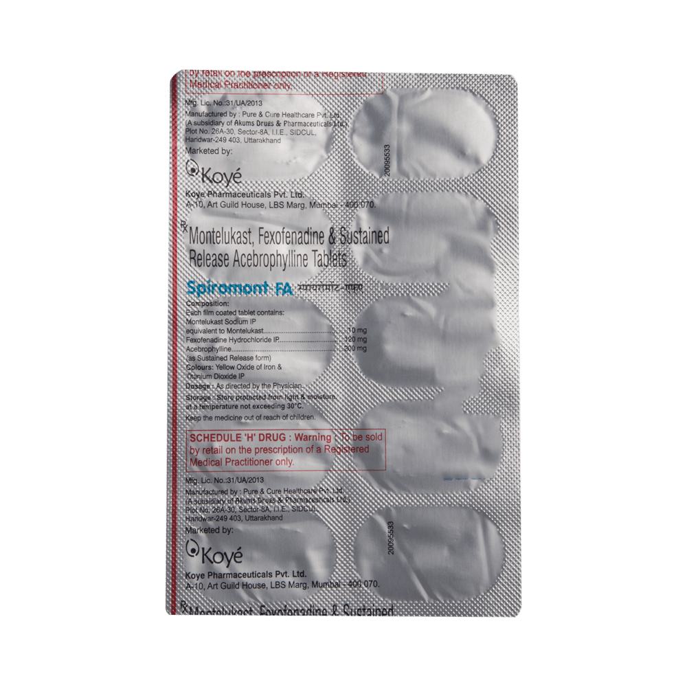 Spiromont-FA Tablet SR - Image 5