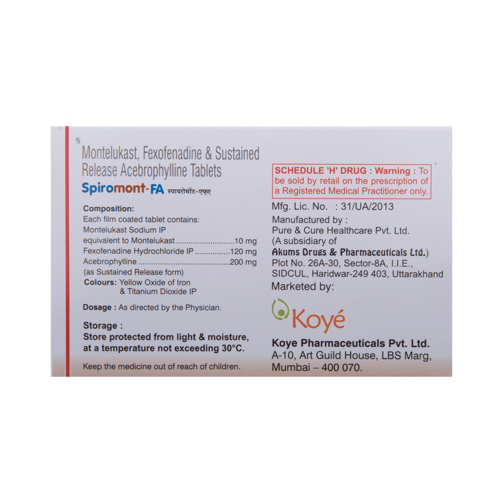 Spiromont-FA Tablet SR - Image 3