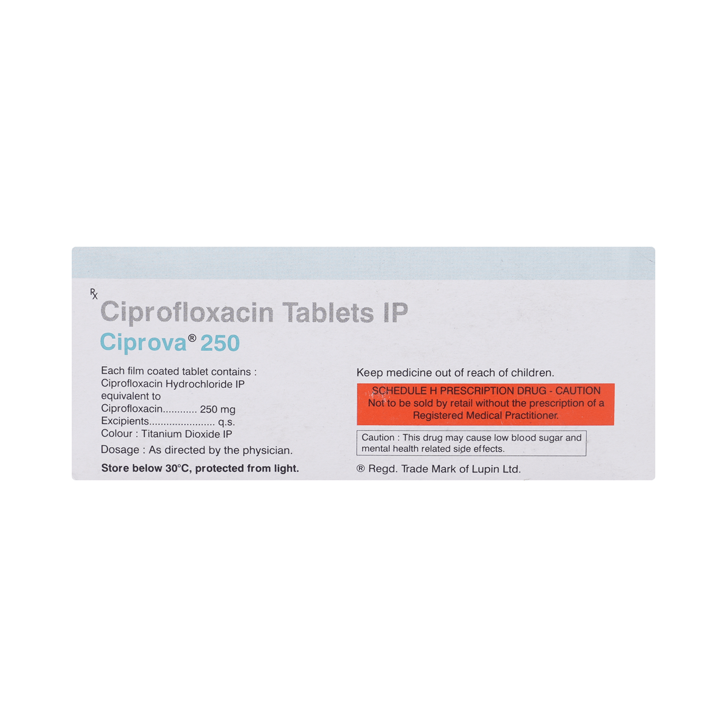 Ciprova 250mg Tablet - Image 4