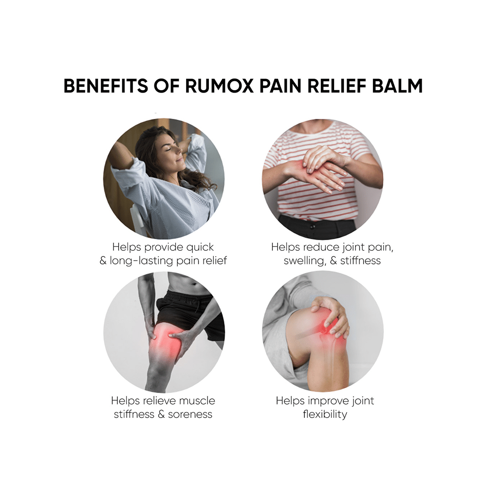 Dr. Vaidya's Rumox Pain Relief Balm (50gm Each) with Mimo Massager Free - Image 3