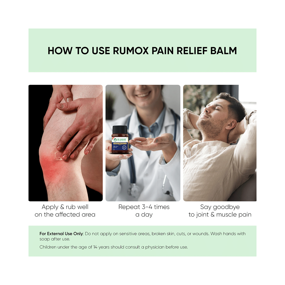 Dr. Vaidya's Rumox Pain Relief Balm (50gm Each) with Mimo Massager Free - Image 5
