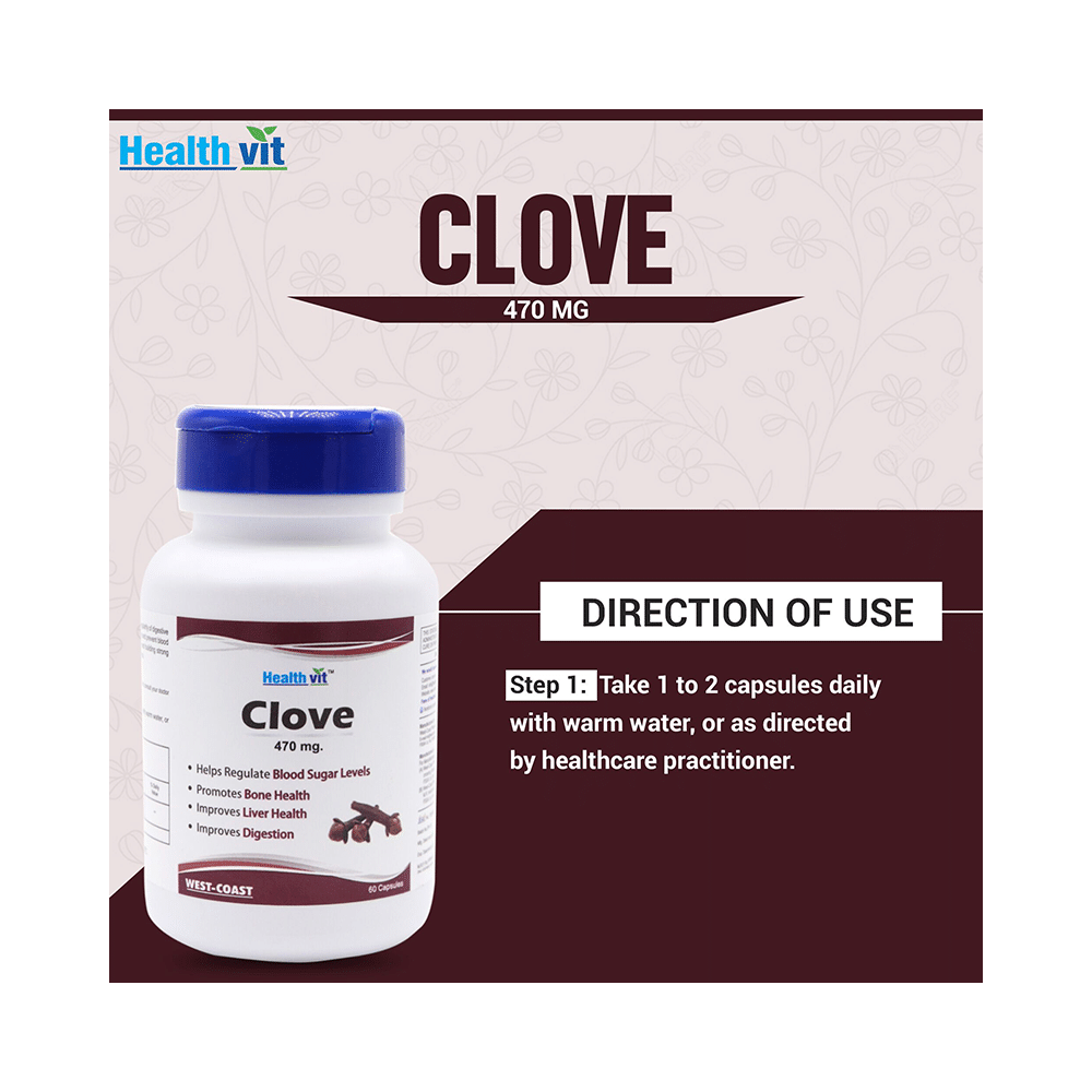 HealthVit Clove 470mg Capsule - Image 6