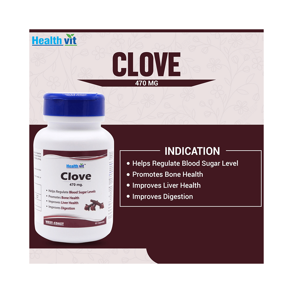 HealthVit Clove 470mg Capsule - Image 5