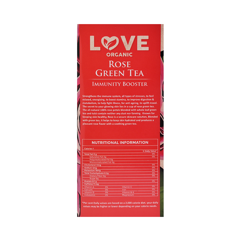 Love Organic Rose Green Tea (2.5gm Each) - Image 3