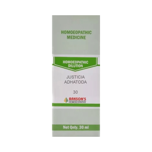 Bakson's Homeopathy Dilution Justicia Adhatoda 30