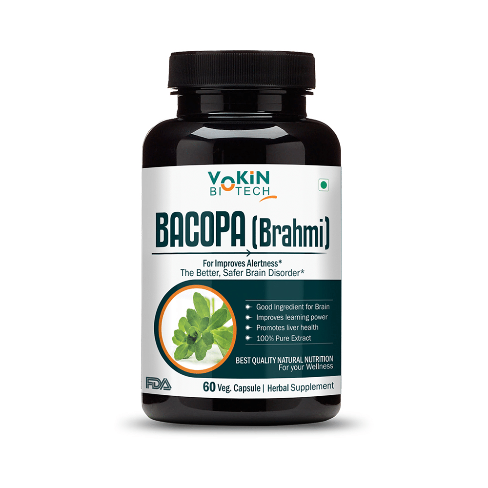 Vokin Biotech Bacopa Monnieri (Brahmi) Extract 500mg Capsule