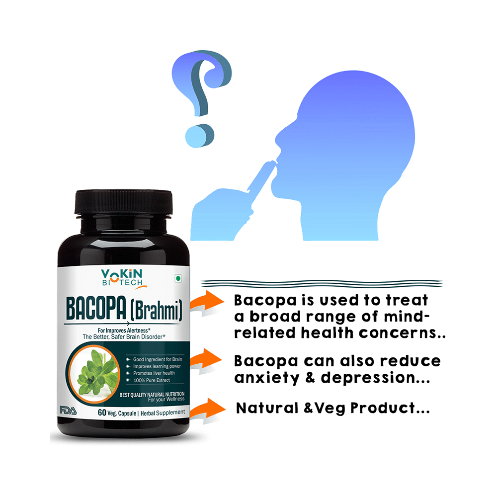 Vokin Biotech Bacopa Monnieri (Brahmi) Extract 500mg Capsule - Image 4