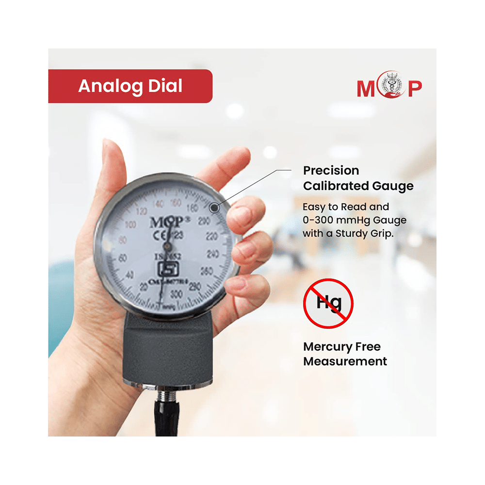 MCP Aneroid Type Manual Blood Pressure Monitor Sphygmomanometer Black - Image 3