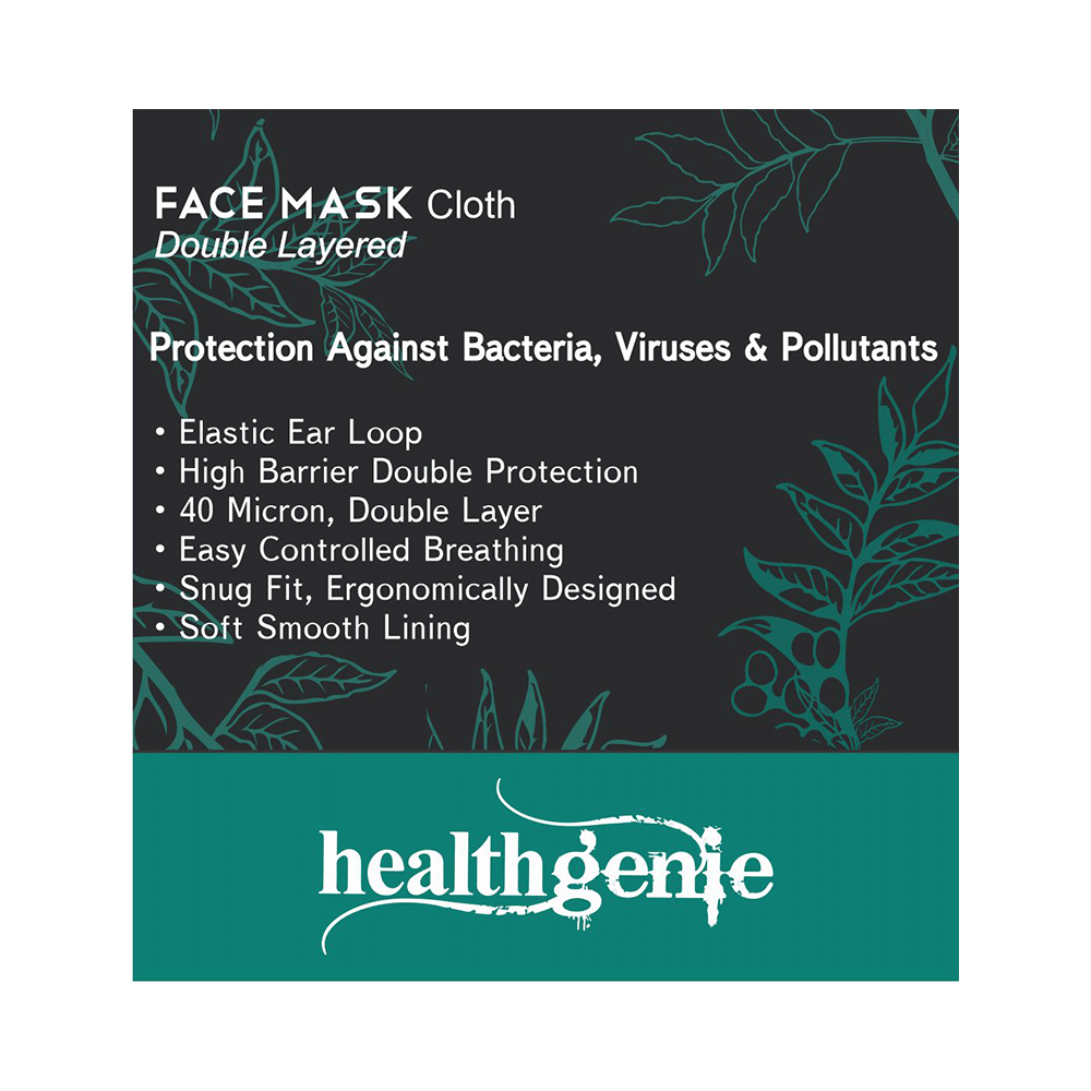 Healthgenie FM 101 Premium Quality Washable & Reusable Double Layered Cloth Face Mask Universal Assorted - Image 4