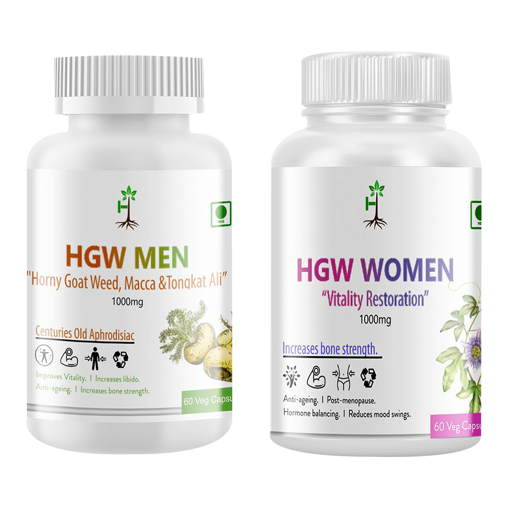 Humming Herbs Combo Pack of HGW Men & Women Veg Capsule 60