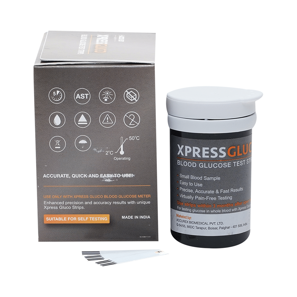 Accurex Xpress Gluco Blood Test Strip - Image 2