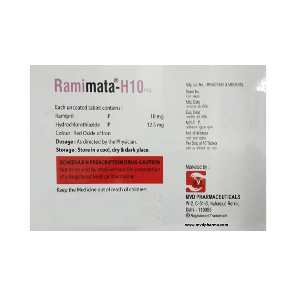 Ramimata H 10mg/12.5mg Tablet - Image 2