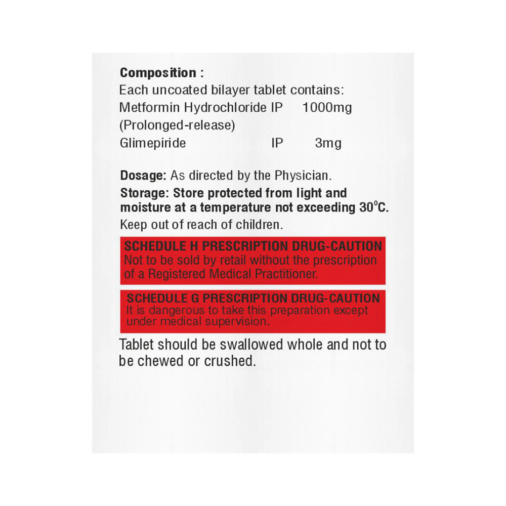 Mexfib G Forte 3mg/1000mg Tablet SR - Image 2