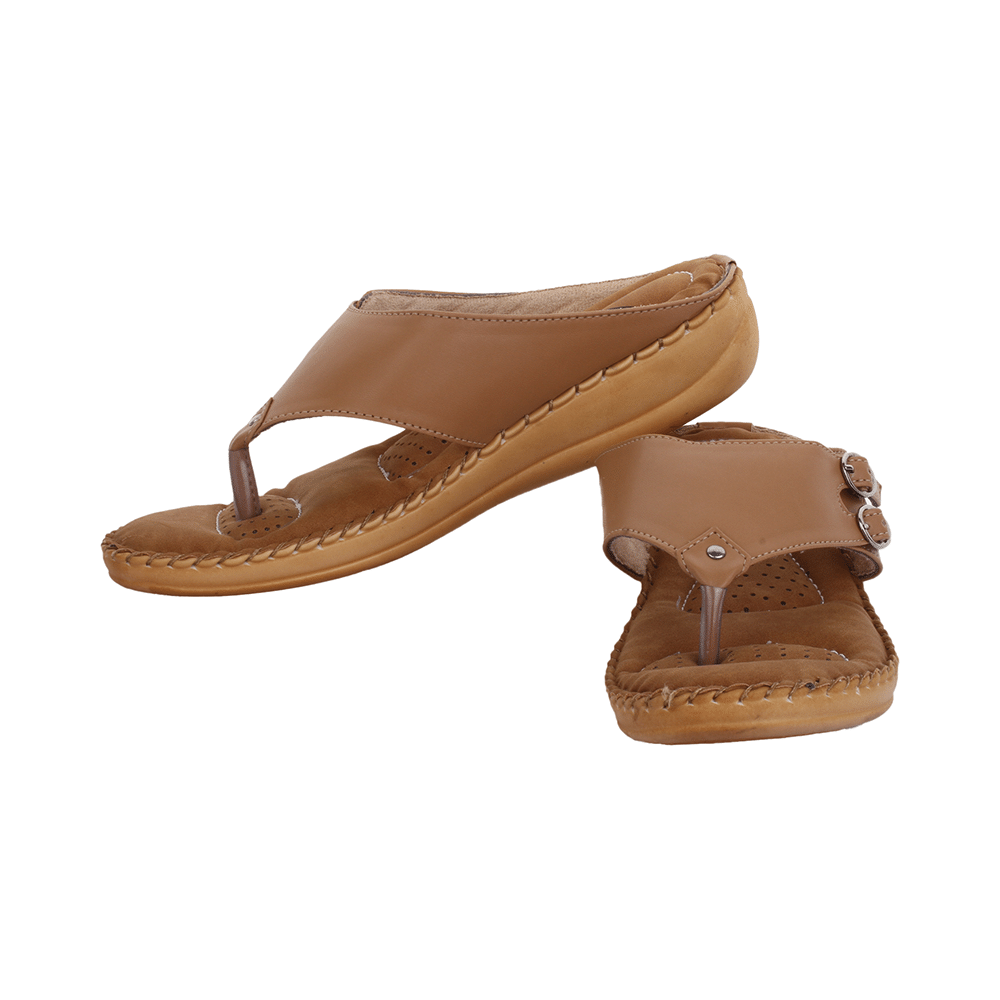 Trase Doctor Ortho Slippers for Women & Girls Light weight, Soft Footbed with Flip Flops 5 IND/UK Beige - Image 1