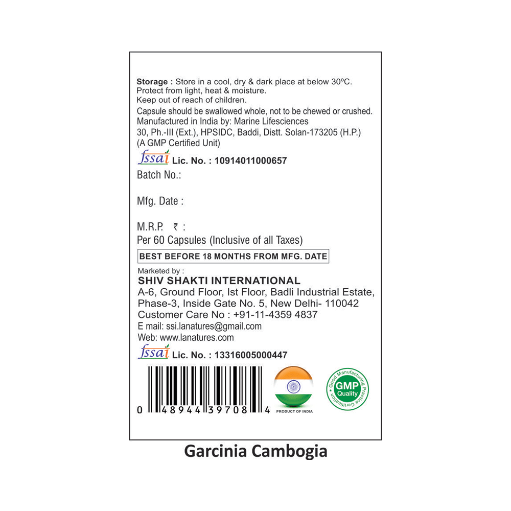 La Nature's Garcinia Cambogia Softgel Capsules - Image 3