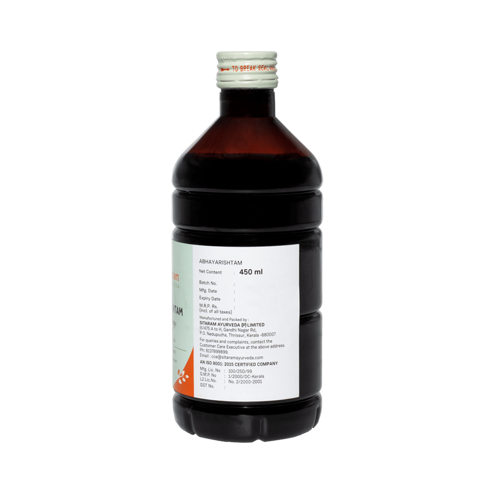 Sitaram Ayurveda Abhayarishtam (450ml Each) - Image 3