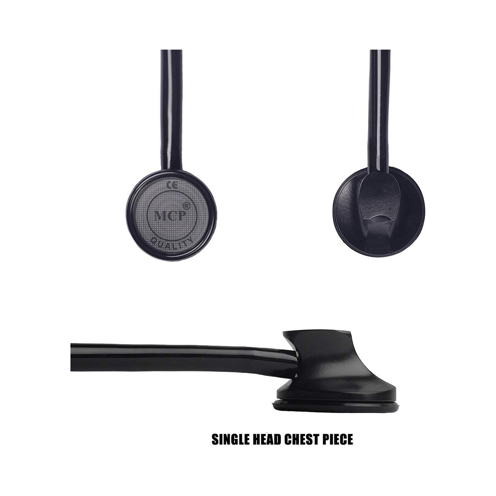 MCP Premium Single Head Stethoscope Black Matte - Image 3
