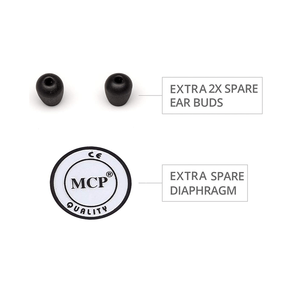 MCP Premium Single Head Stethoscope Black Matte - Image 4