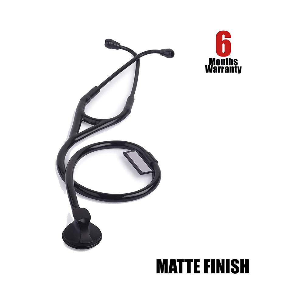 MCP Premium Single Head Stethoscope Black Matte - Image 2