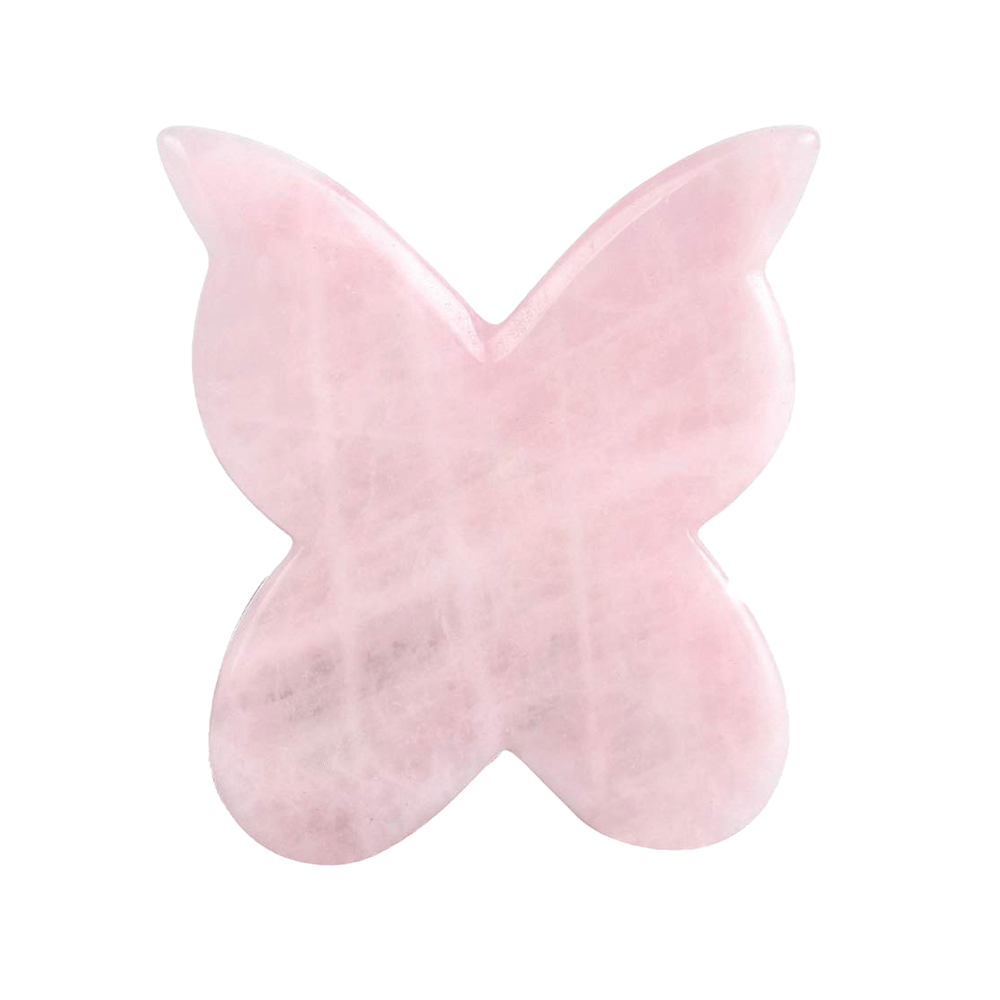 Get Me Craft Butterfly Rose Quartz Gua Sha Facial Tool - Image 2