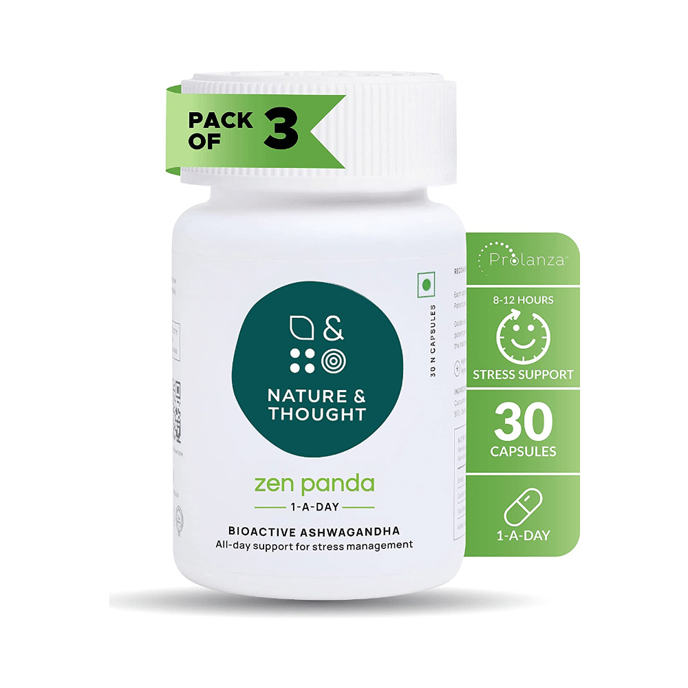 Nature & Thought Zen Panda Ashwagandha Capsule for All Day Stress Management Support - Image 3