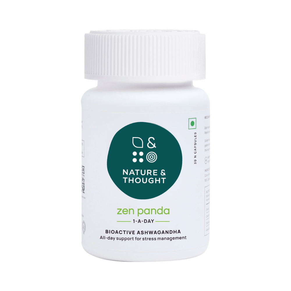Nature & Thought Zen Panda Ashwagandha Capsule for All Day Stress Management Support - Image 1
