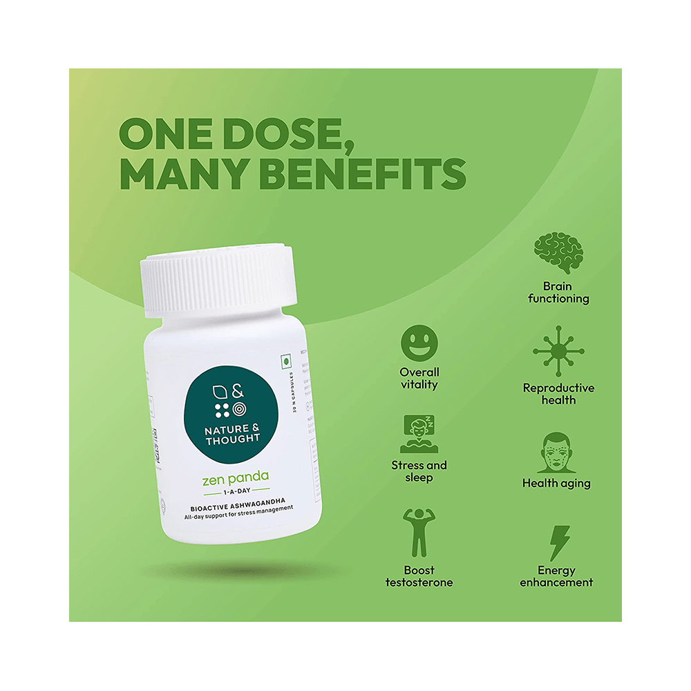Nature & Thought Zen Panda Ashwagandha Capsule for All Day Stress Management Support - Image 7