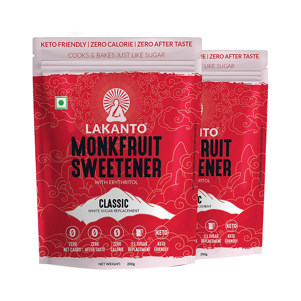 Lakanto Natural Sweetener-Classic Japanese Monkfruit |Sugar Free, Zero Calories (200gm Each) - Image 1
