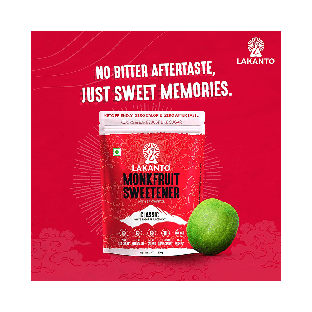 Lakanto Natural Sweetener-Classic Japanese Monkfruit |Sugar Free, Zero Calories (200gm Each) - Image 4