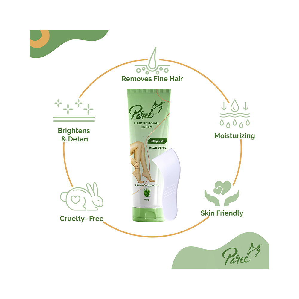 Paree Hair Removal Cream Silky Soft Aloe Vera - Image 6