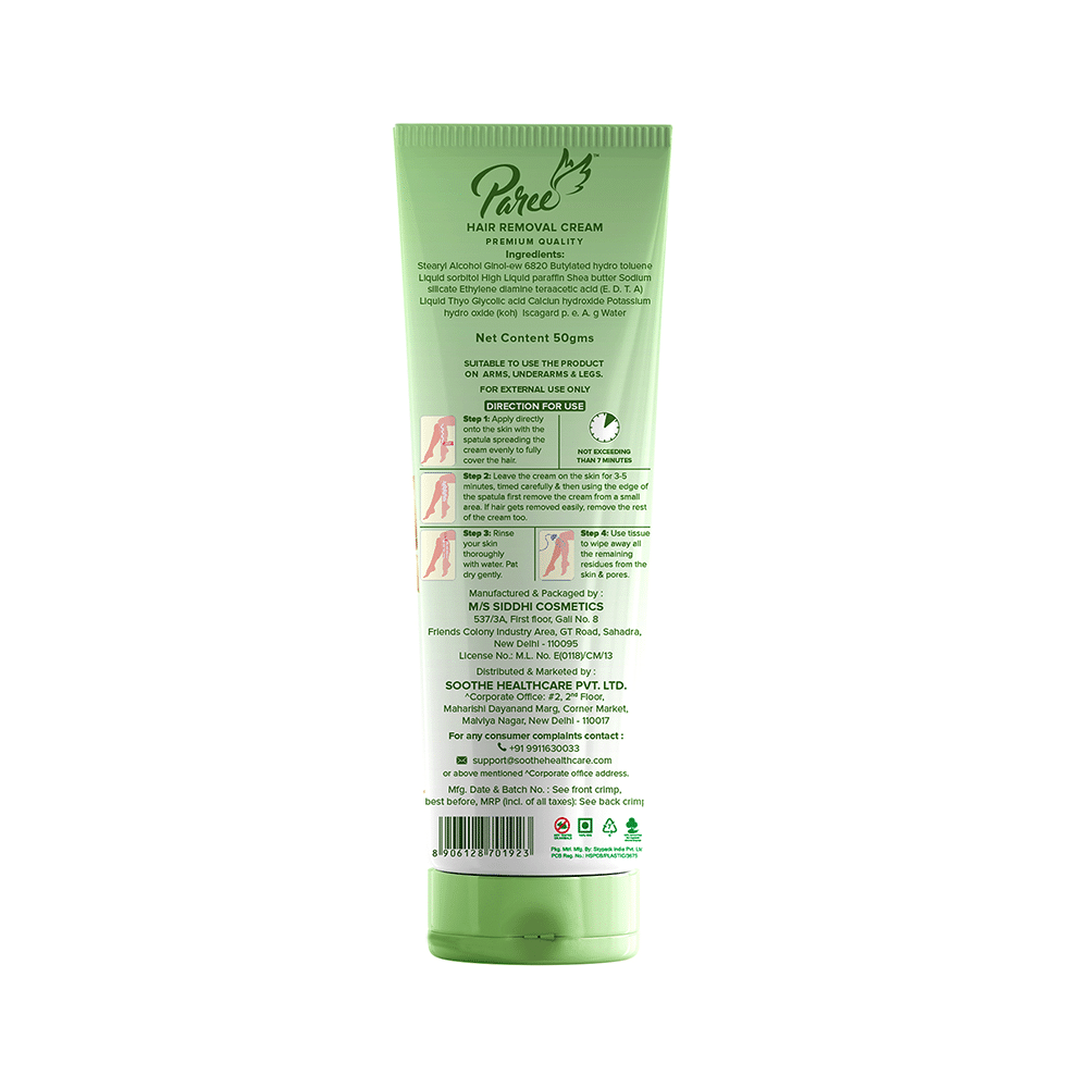 Paree Hair Removal Cream Silky Soft Aloe Vera - Image 3