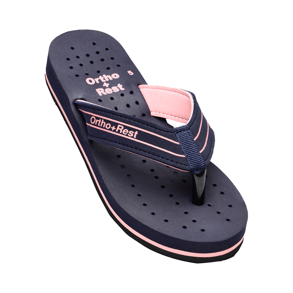 Ortho + Rest L331 Extra Soft Flip Flop Orthopedic Slippers for Women & Girls Blue 5 - Image 2