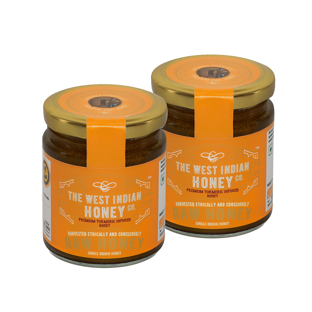 The West Indian Honey Co. Premium Turmeric Infused Honey (250gm Each) - Image 1