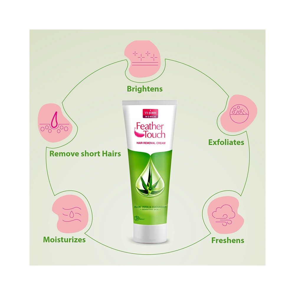 Vi-John Feather Touch Hair Removal Cream Aloevera & Cucumber - Image 6