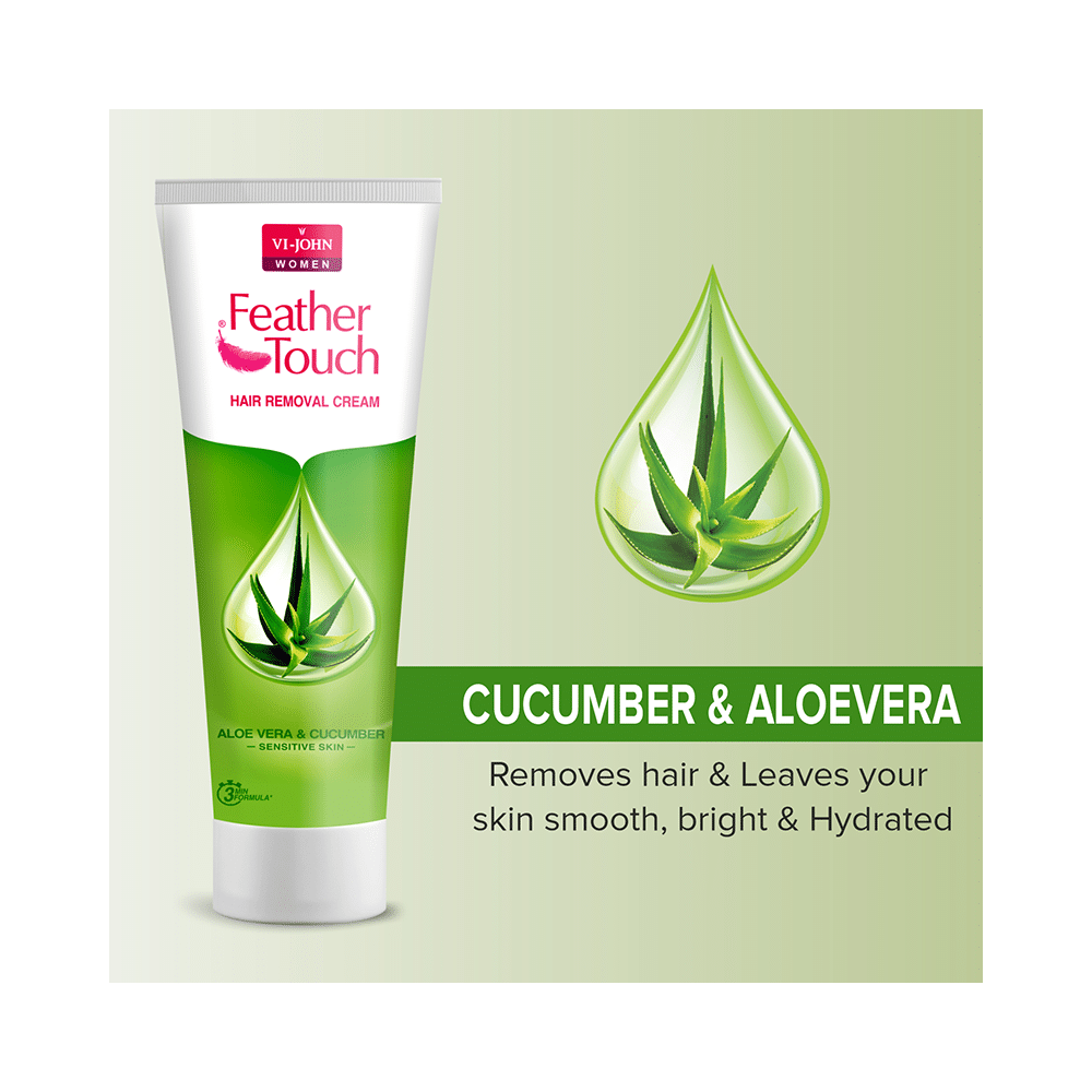 Vi-John Feather Touch Hair Removal Cream Aloevera & Cucumber - Image 5