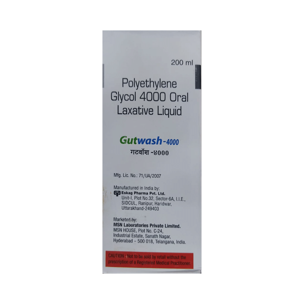 Gutwash 4000 Oral Laxative Liquid Sugar Free - Image 2