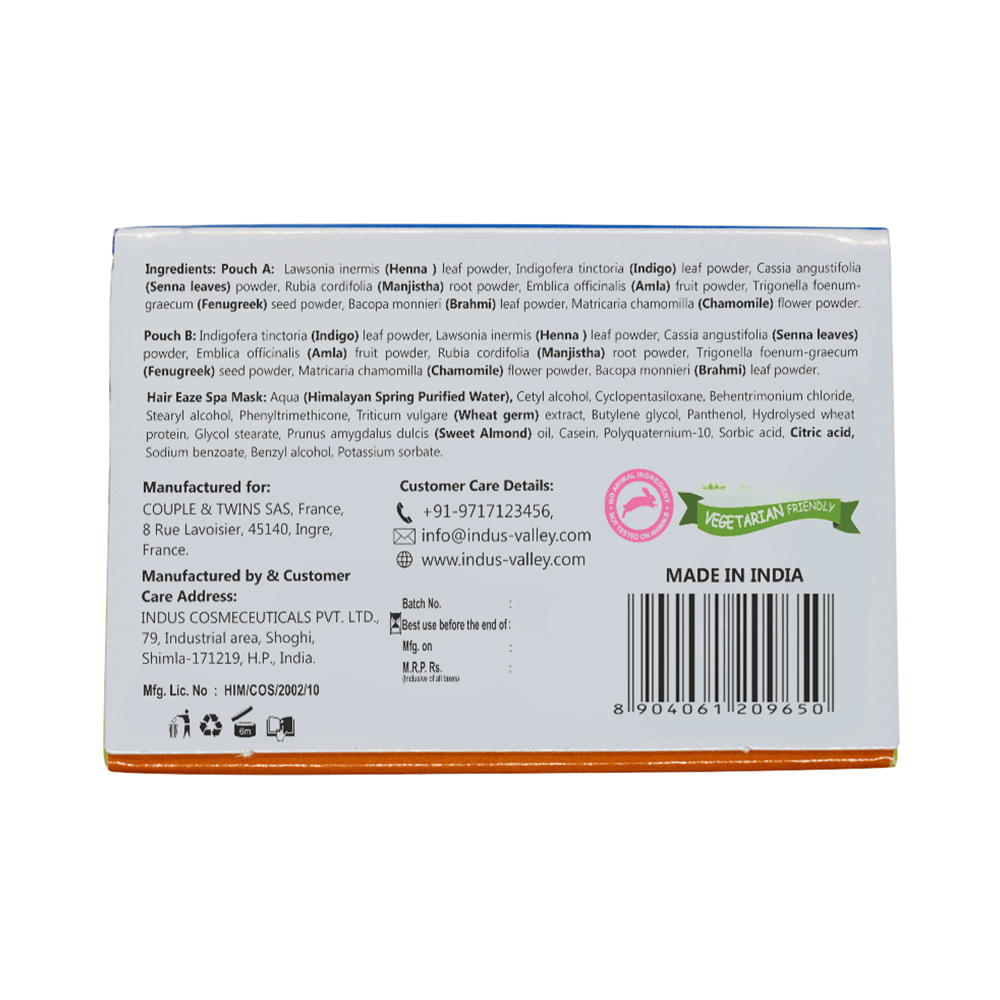 Indus Valley 100% Botanical Hair Aqua Colour Medium Brown - Image 2