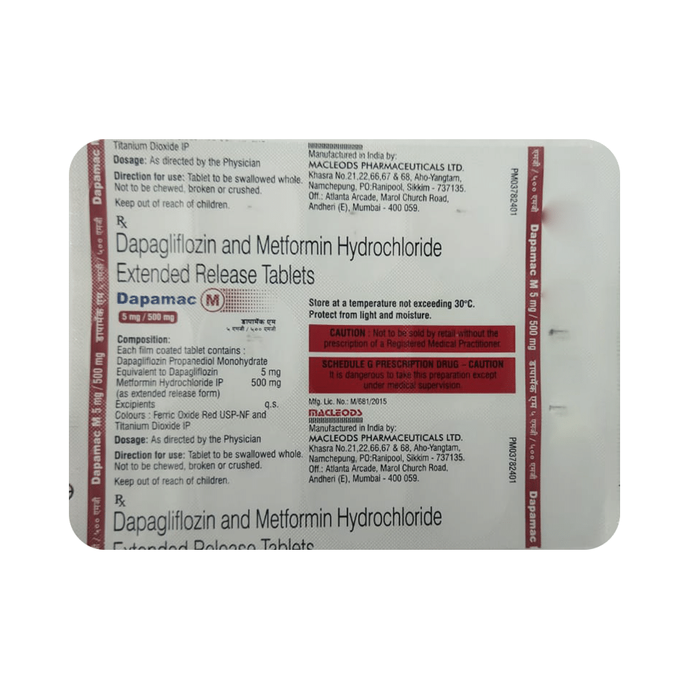 Dapamac M 5mg/500mg Tablet ER - Image 3