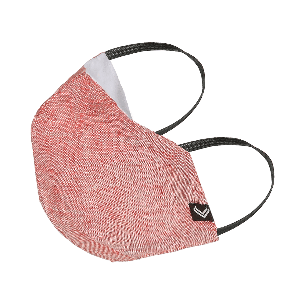 Linen Club 3 Layered Reusable Outdoor Protection Mask Red R8 - Image 3