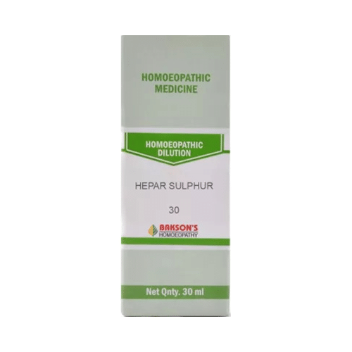 Bakson's Homeopathy Hepar Sulphur Dilution 30 - Image 1