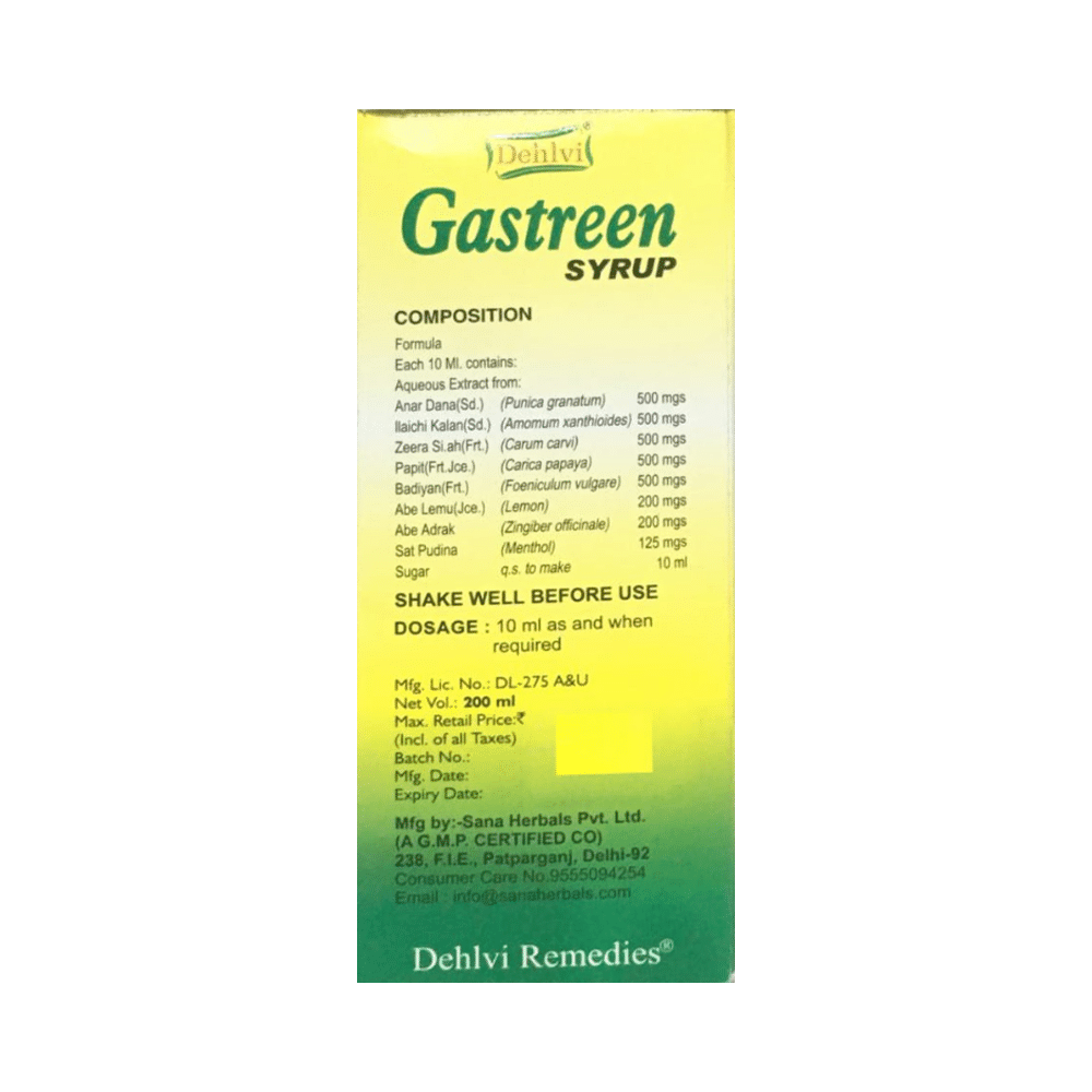 Dehlvi Gastreen Syrup with Mint (100ml Each) - Image 2