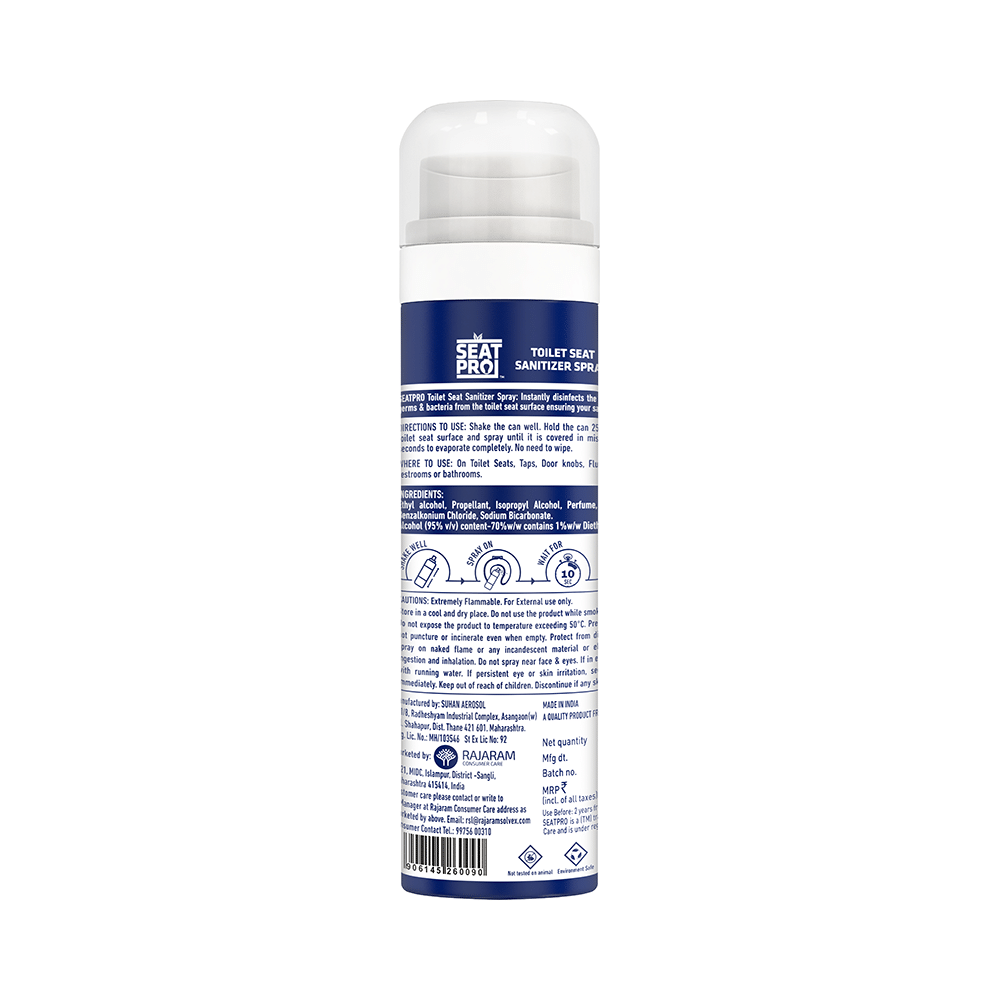 Seat Pro Toilet Seat Sanitizer Spray (75ml Each) Pristine - Image 3