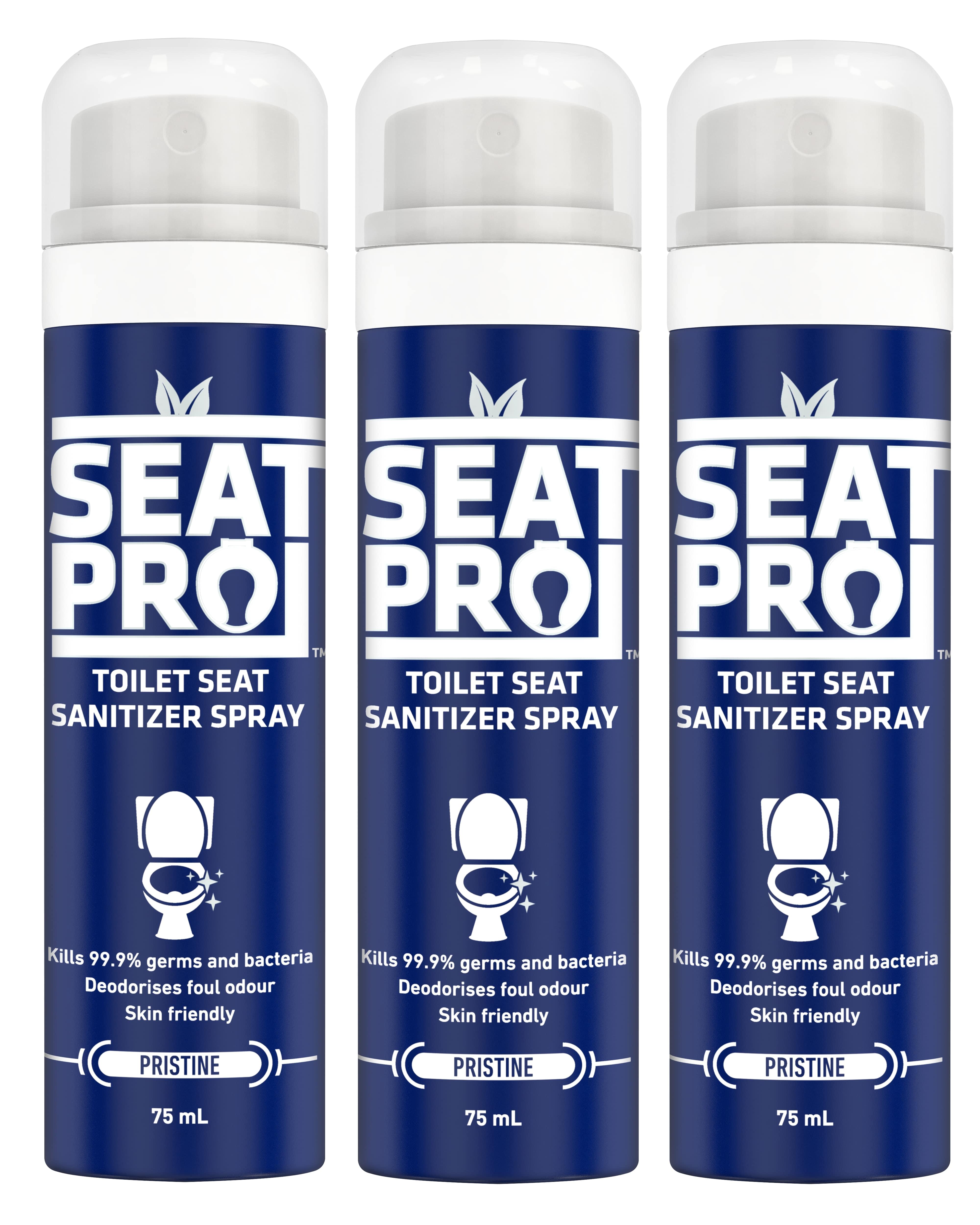 Seat Pro Toilet Seat Sanitizer Spray (75ml Each) Pristine - Image 1