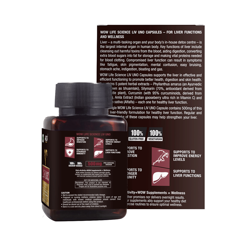 WOW Life Science Liv Uno Vegetarian Capsule - Image 3
