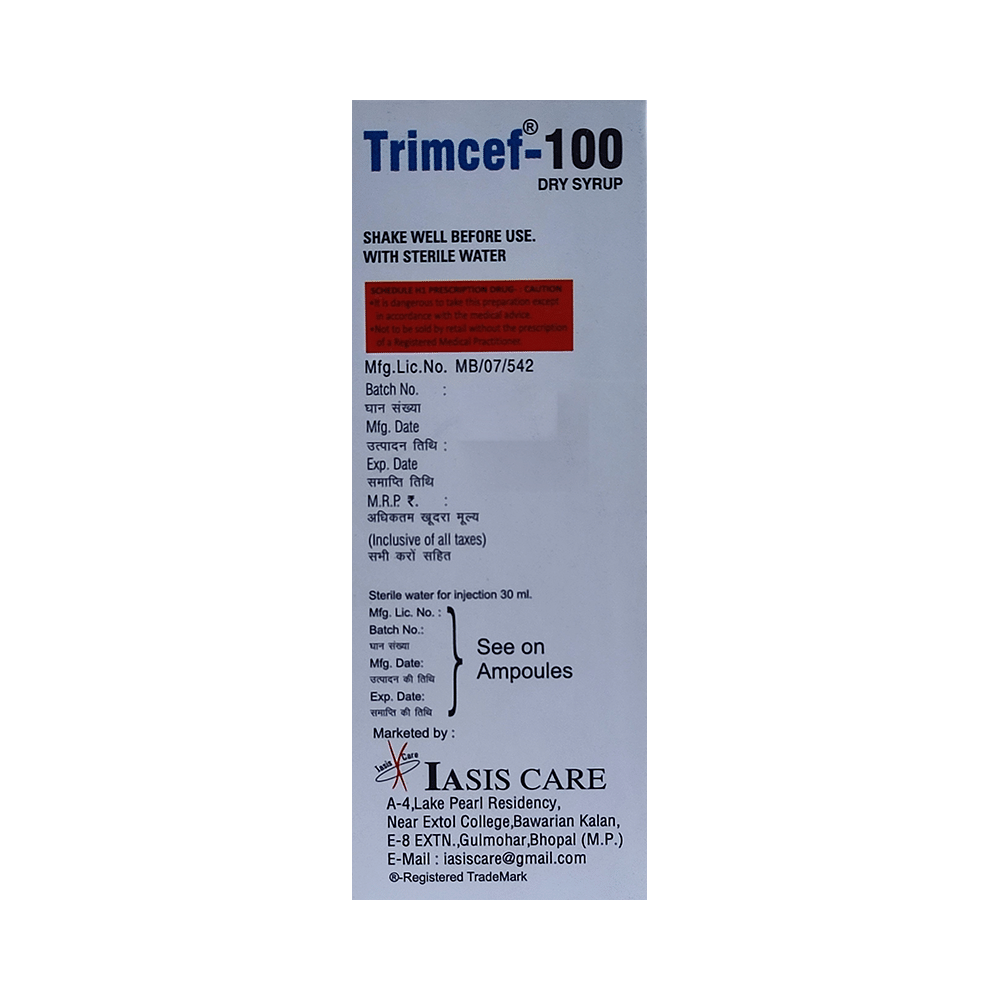 Trimcef 100 Dry Syrup Pineapple & Orange - Image 2