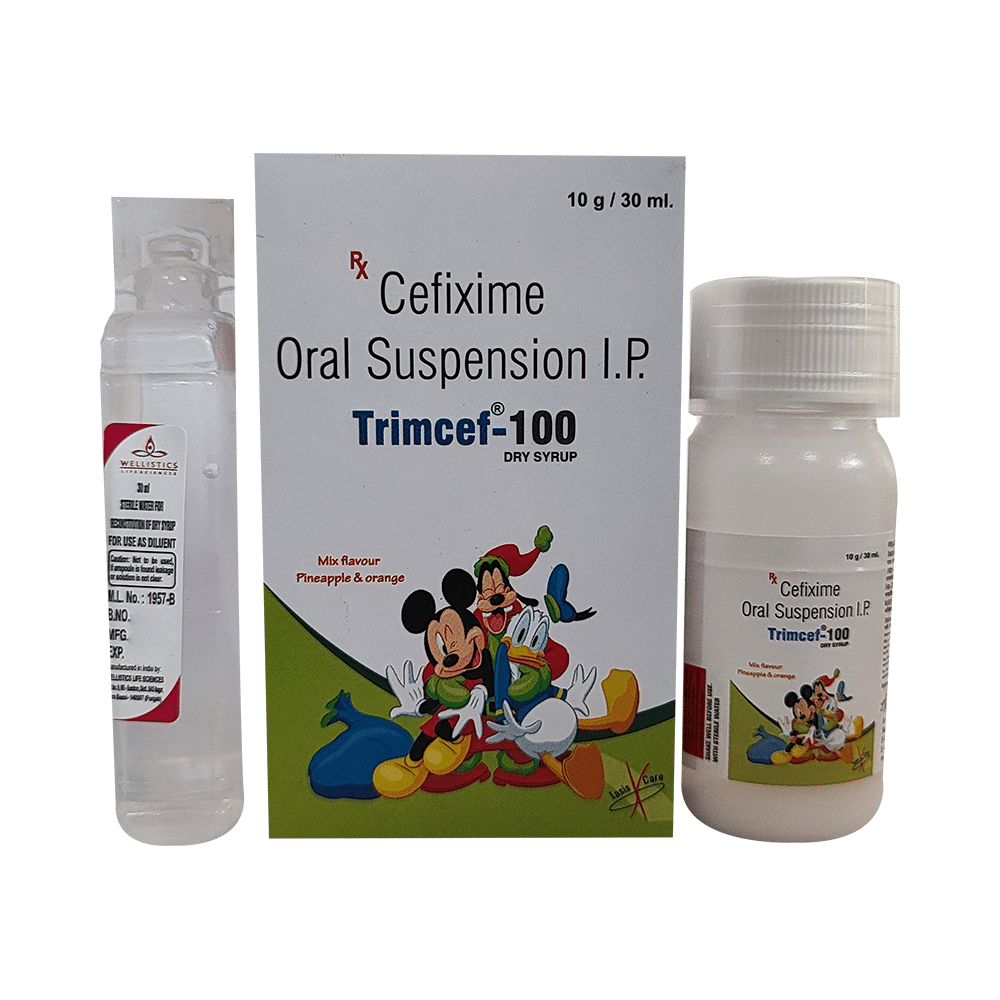 Trimcef 100 Dry Syrup Pineapple & Orange - Image 3