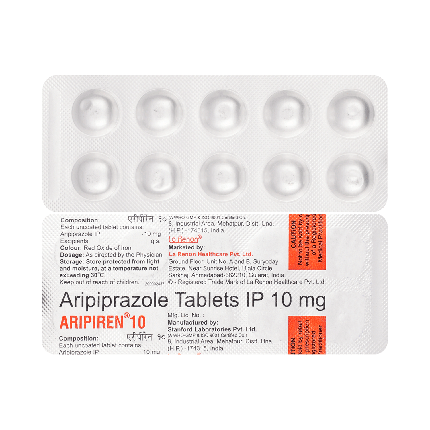 Aripiren 10mg Tablet