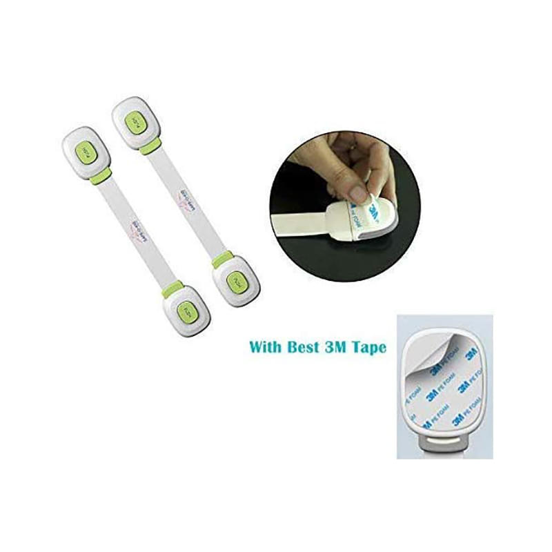 Safe-O-Kid Single Key Multifunctional Cabinet/Drawer Lock Green - Image 4
