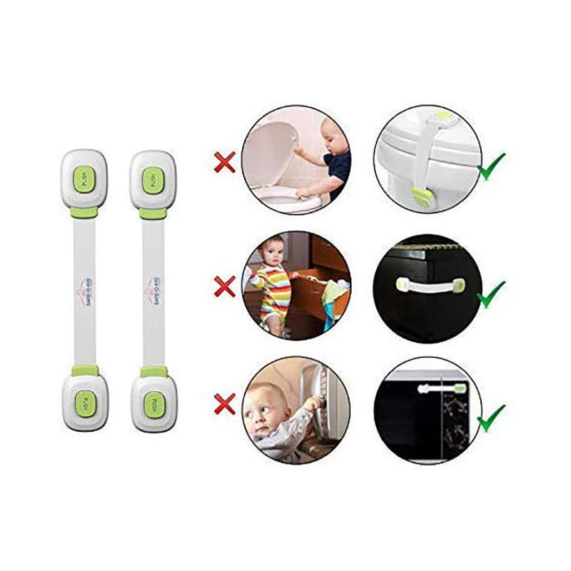 Safe-O-Kid Single Key Multifunctional Cabinet/Drawer Lock Green - Image 2