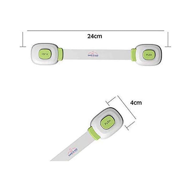 Safe-O-Kid Single Key Multifunctional Cabinet/Drawer Lock Green - Image 3